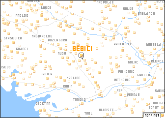 map of Bebići