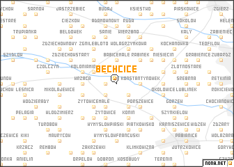 map of Bechcice