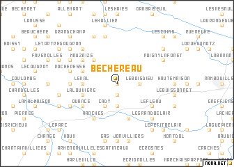 map of Béchereau