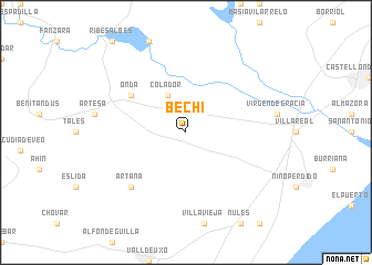 map of Bechí