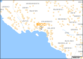 map of Bečići