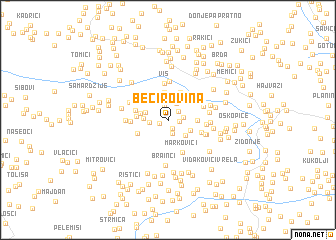 map of Bećirovina