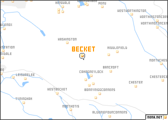 map of Becket