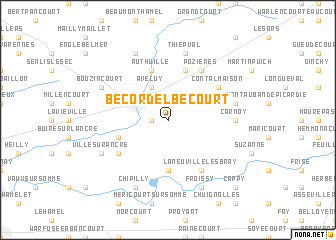 map of Bécordel-Bécourt