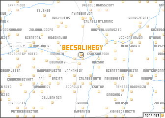 map of Becsalihegy