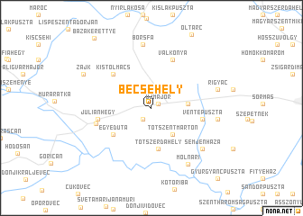 map of Becsehely