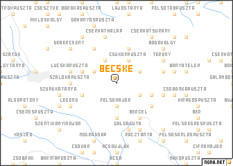 map of Becske