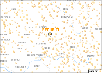 map of Bećurići