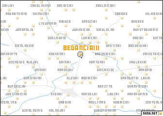 map of Bedančiai II