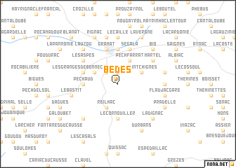map of Bèdes