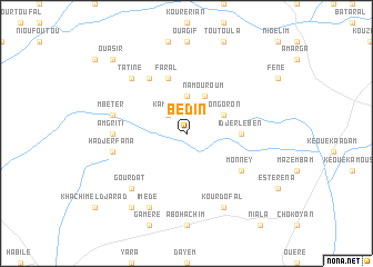 map of Bédin