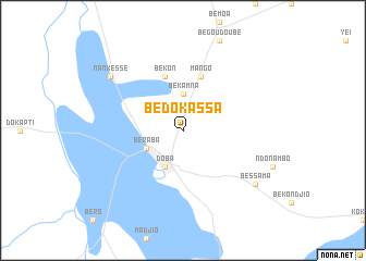 map of Bédokassa