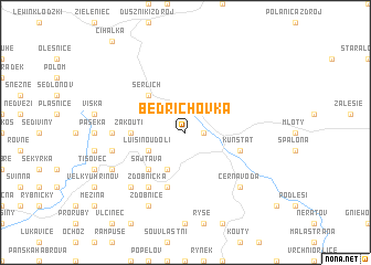 map of Bedřichovka