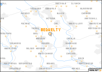 map of Bedwelty