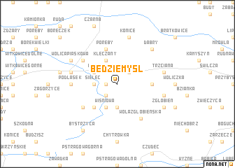 map of Będziemyśl