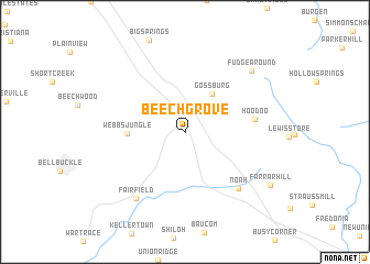 map of Beechgrove