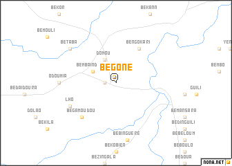 map of Bégoné