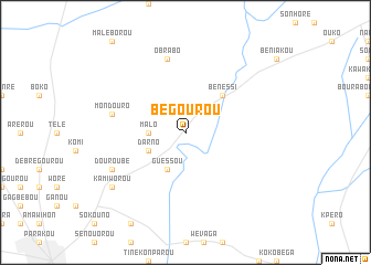 map of Bégourou
