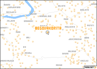 map of Begova Korita