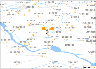 map of Bėgšai