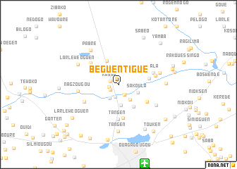 map of Béguentigué
