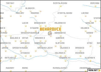 map of Beharovce