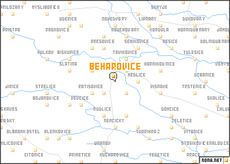 map of Běharovice