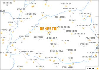 map of Behestān