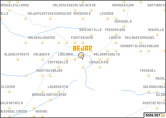 map of Béjar