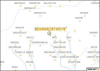 map of Békaházatanya