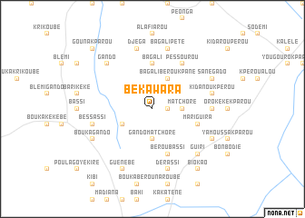 map of Békawara