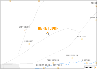 map of Beketovka