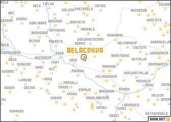 map of Bela Crkva