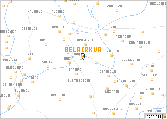 map of Bela Crkva