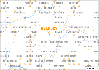 map of Belajky