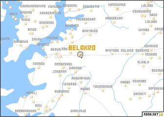 map of Bélakro