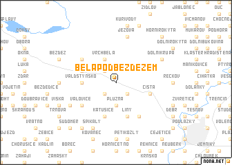 map of Bělá pod Bezdězem