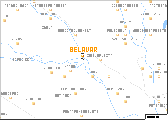 map of Bélavár