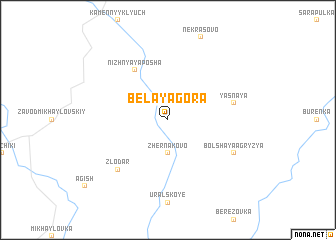 map of Belaya Gora