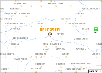 map of Belcastel