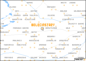 map of Belęcin Stary