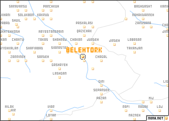 map of Beleh Tork