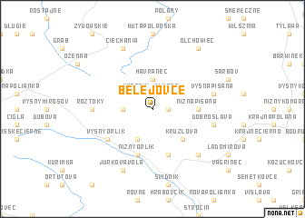 map of Belejovce