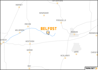 map of Belfast