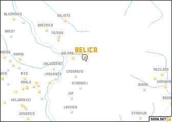 map of Belica
