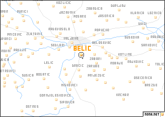 map of Belić