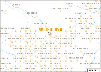 map of Belihul Oya