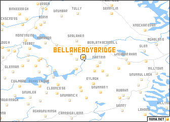 map of Bellaheady Bridge