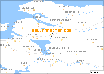 map of Bellanaboy Bridge