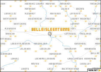 map of Belle-Isle-en-Terre